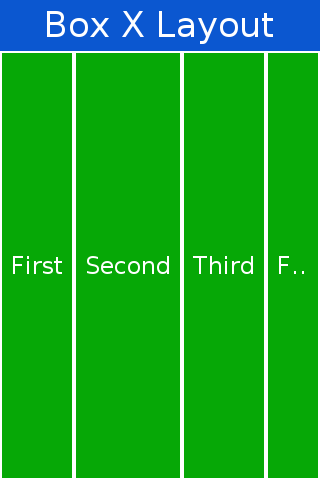 BoxLayout X