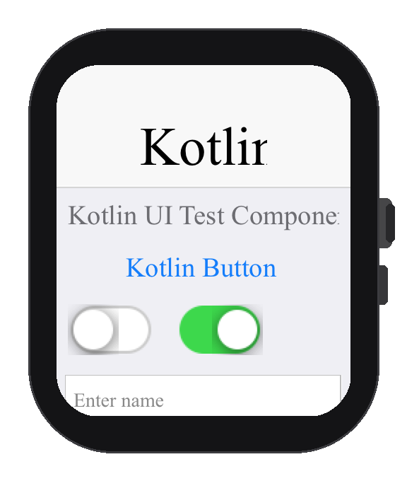 Codename One running on the Apple Watch simulator